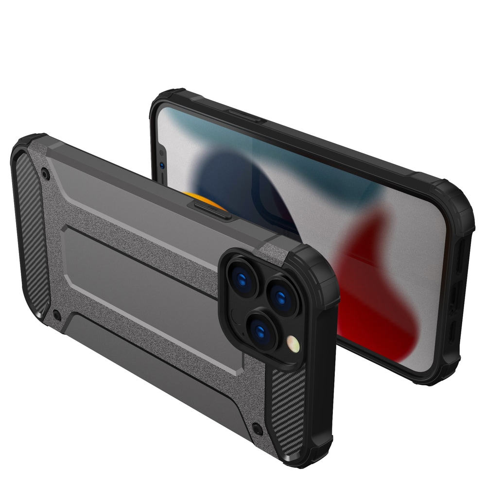 Hybrid Armor Case Robust cover til iPhone 13 Pro sølv
