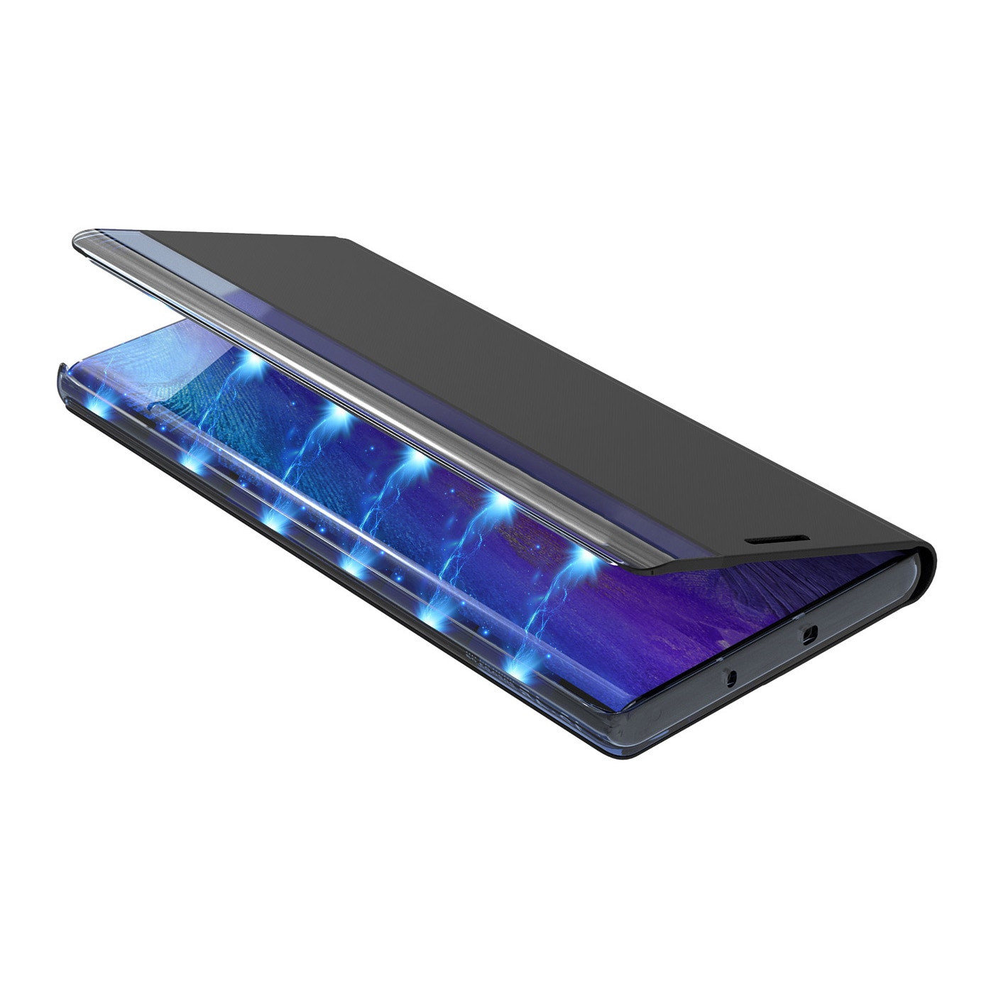 Sleep Case Bookcase Type Case med smart vindue til iPhone 13 mini sort
