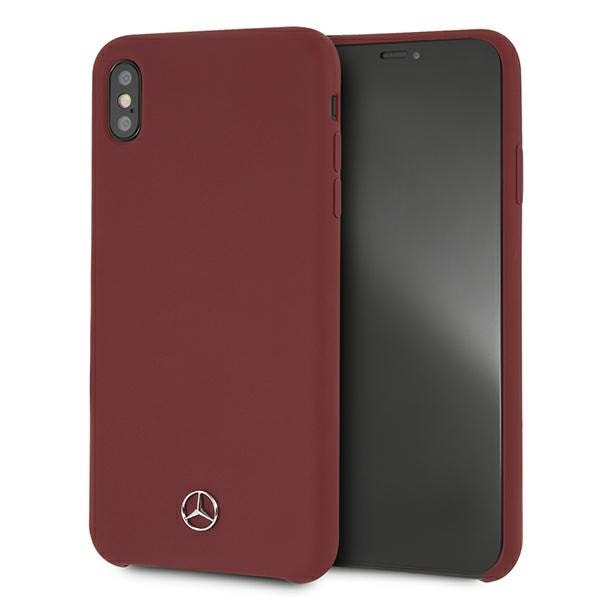 Mercedes Silicone Line-etui til iPhone Xs Max - Rød