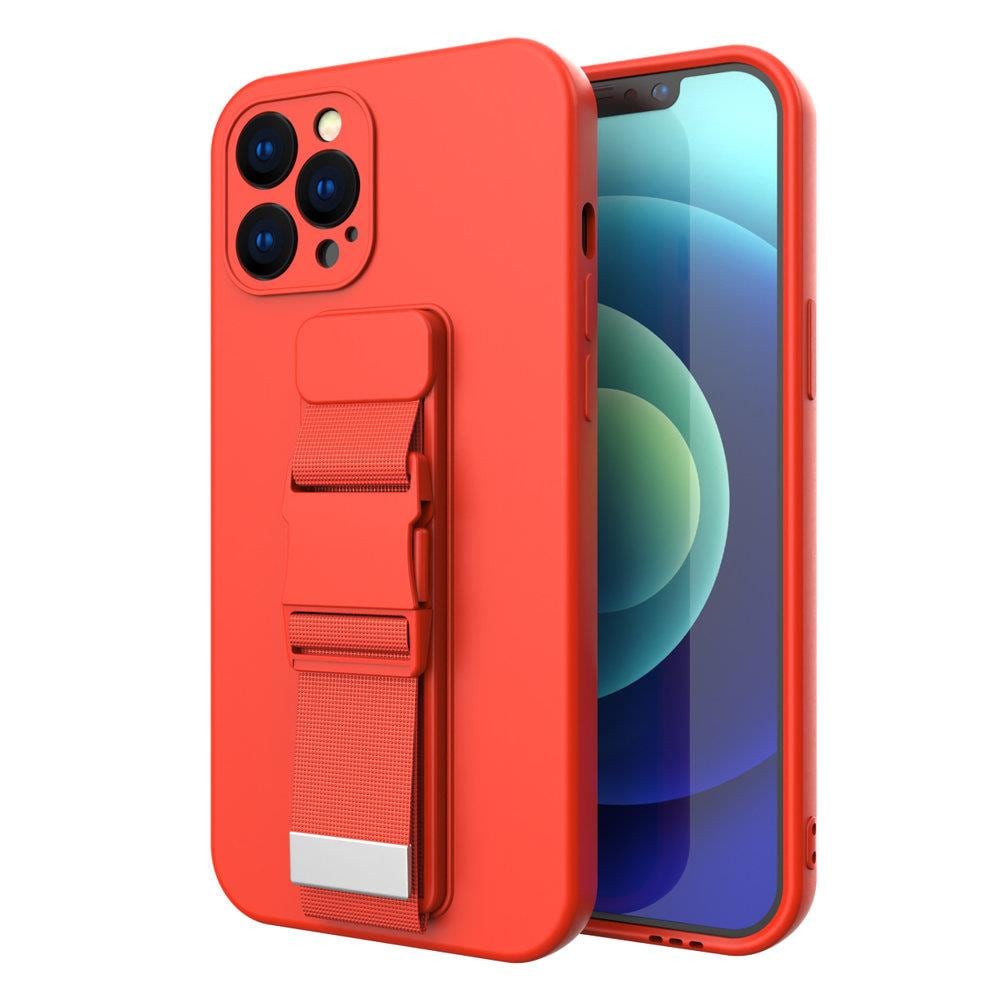 Rope case gel case med en kæde lanyard taske lanyard iPhone 8 Plus / iPhone 7 Plus rød