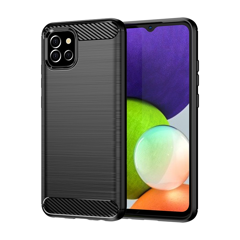 Carbon Case fleksibelt cover til Samsung A03S EU (166.5) sort