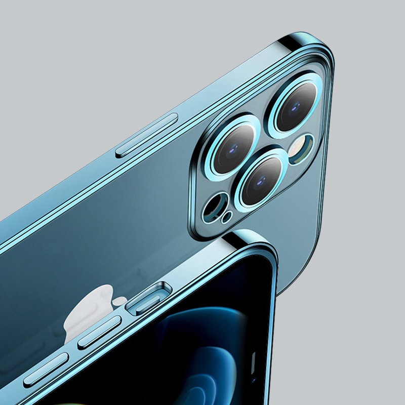 Joyroom Chery spejlcover til iPhone 13 Pro metallisk ramme sølv (JR-BP908 sølv)