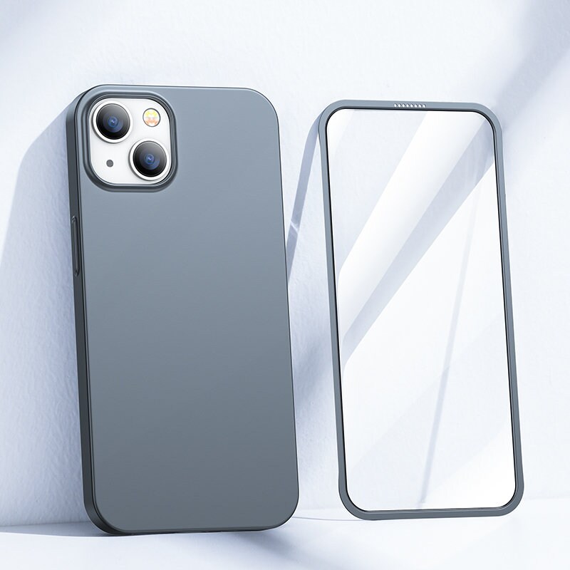Joyroom 360 Full Case & Tempered Glass Screen Protector for iPhone 13 - Grey (JR-BP927)
