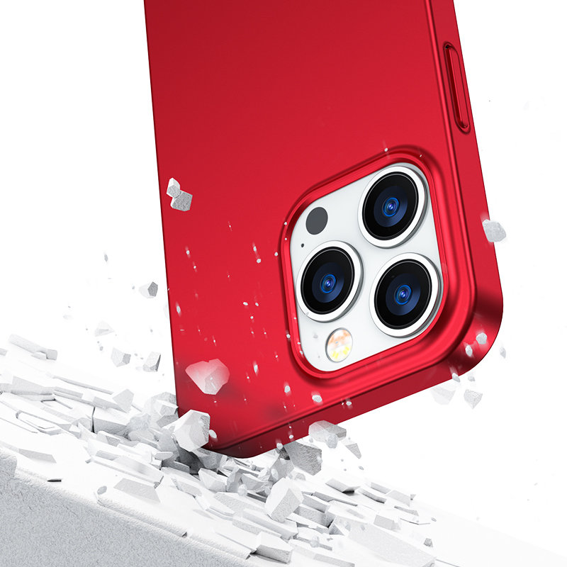 Joyroom 360 Full Case til iPhone 13 Pro Max + hærdet glas skærmbeskytter rød (JR-BP928)