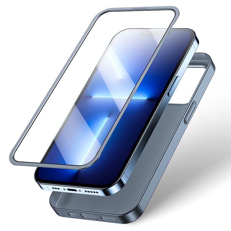 Joyroom 360 Full Case og skærmbeskytter til iPhone 13 Pro Max, grå (JR-BP928 tranish)