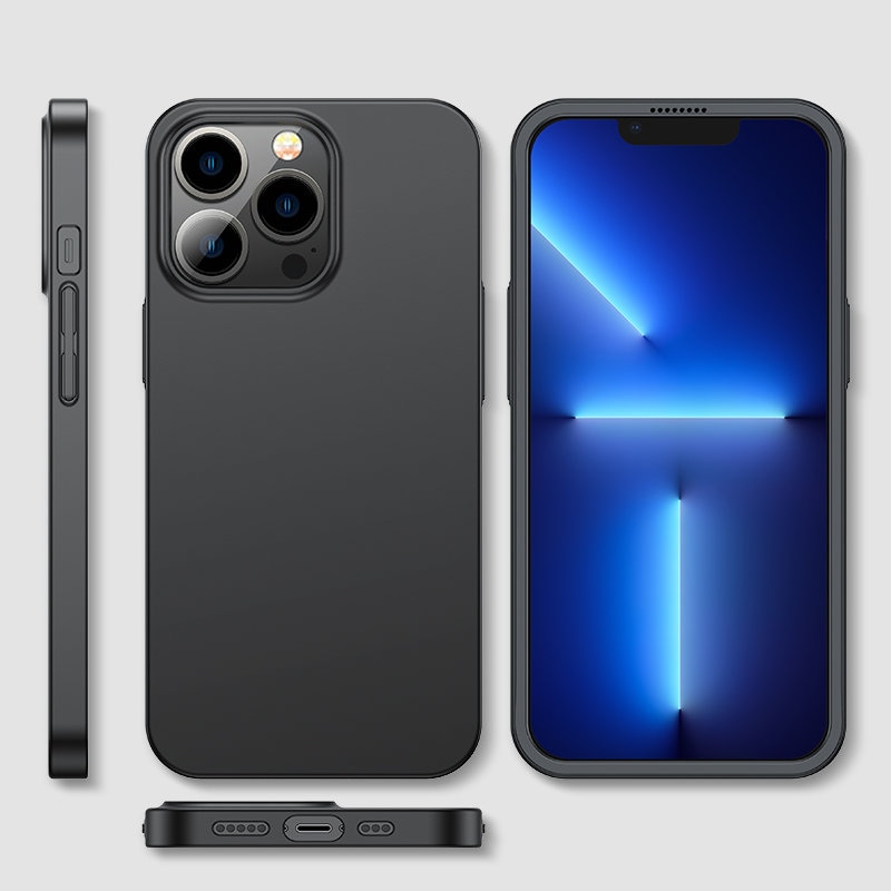 Joyroom 360 Full Case for iPhone 13 Pro + hærdet glas skærmbeskytter sort (JR-BP935 sort)