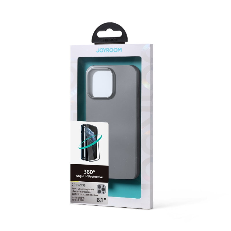 Joyroom 360 Full Case og skærmbeskytter til iPhone 13 Pro - grå (JR-BP935 tranish)