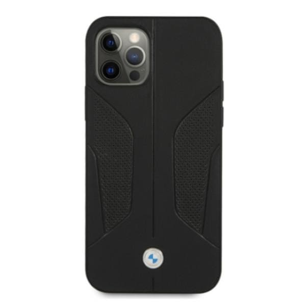 BMW Læderetui med perforerede sider til iPhone 12 / iPhone 12 Pro - Sort