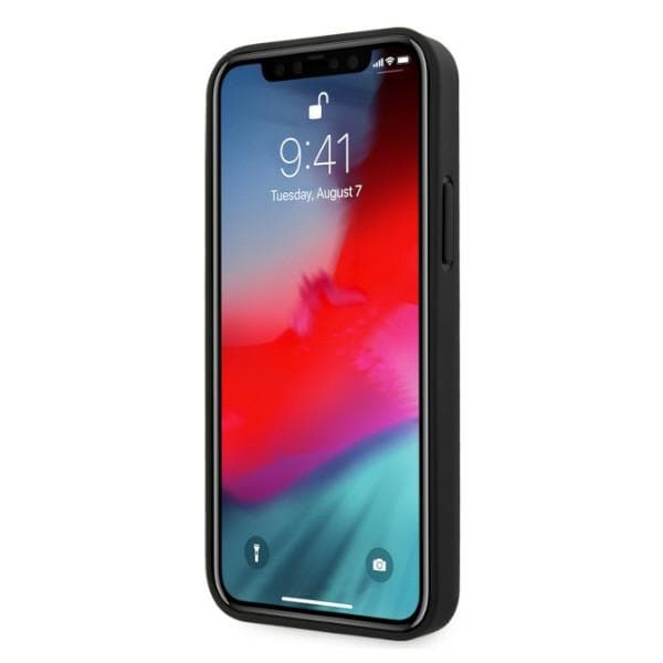 BMW Læderetui med perforerede sider til iPhone 12 / iPhone 12 Pro - Sort