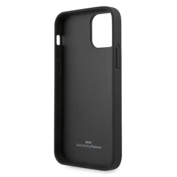 BMW Curve Perforate-etui i læder til iPhone 12 / iPhone 12 Pro - Sort