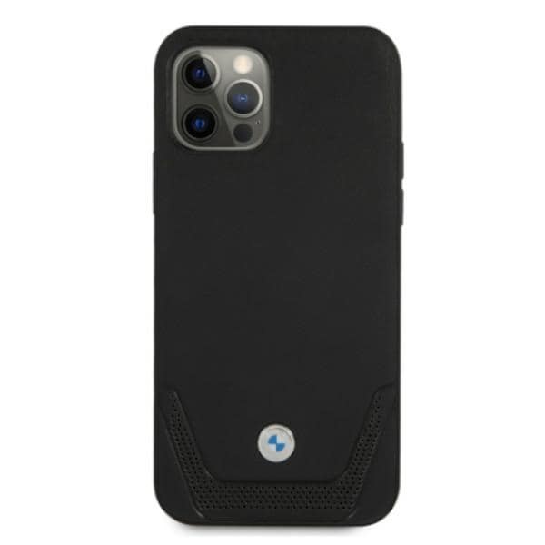 BMW Perforeret læderetui til iPhone 12 / iPhone 12 Pro - Sort