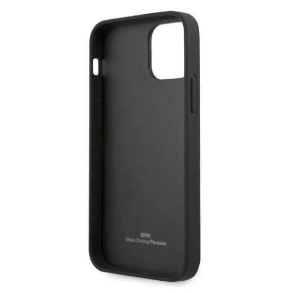 BMW Læderetui med perforerede sider til iPhone 12 Pro Max - Sort