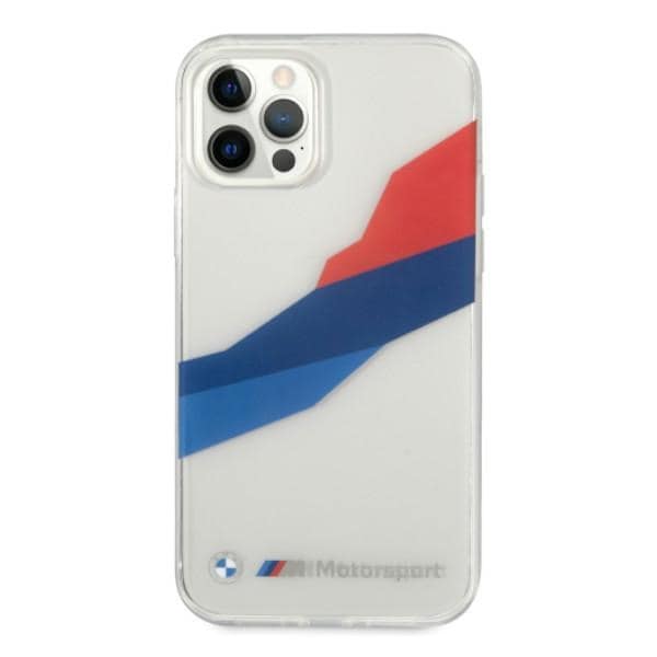 BMW Motorsport Tricolor-etui til iPhone 12 Pro Max - Transparent