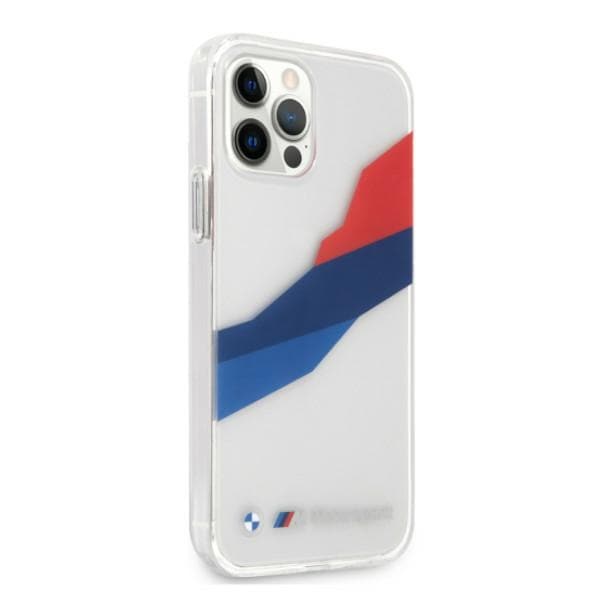 BMW Motorsport Tricolor-etui til iPhone 12 Pro Max - Transparent