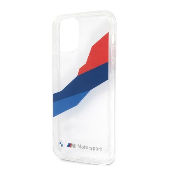 BMW Motorsport Tricolor-etui til iPhone 12 Pro Max - Transparent