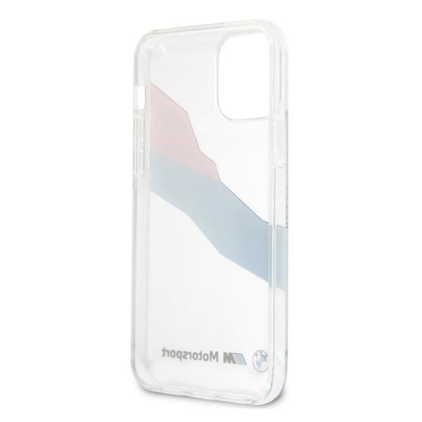 BMW Motorsport Tricolor-etui til iPhone 12 Pro Max - Transparent