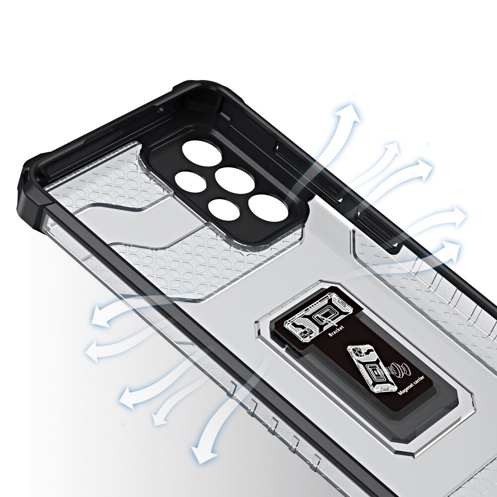 Crystal Ring Case Kickstand Tough Rugged Cover til Samsung Galaxy A72 4G red