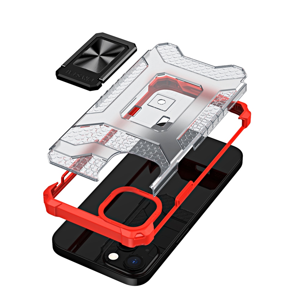 Crystal Ring Case Kickstand Tough Rugged Cover til iPhone 12 mini red