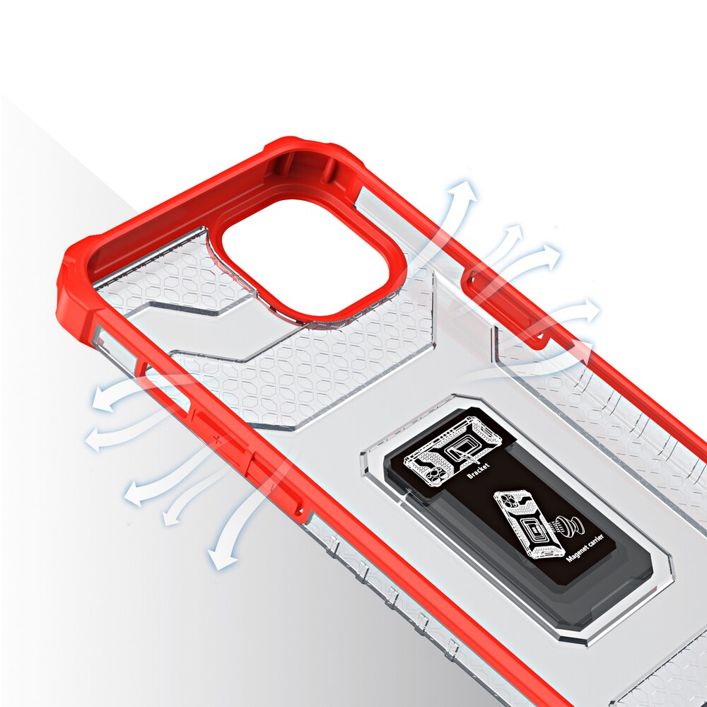 Crystal Ring Case Kickstand Tough Rugged Cover til iPhone 13 mini red