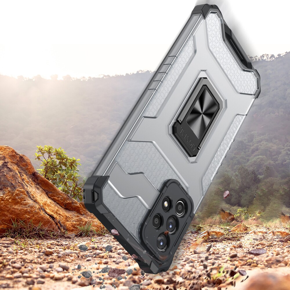 Crystal Ring Case Kickstand Tough Rugged Cover til Samsung Galaxy A72 4G green