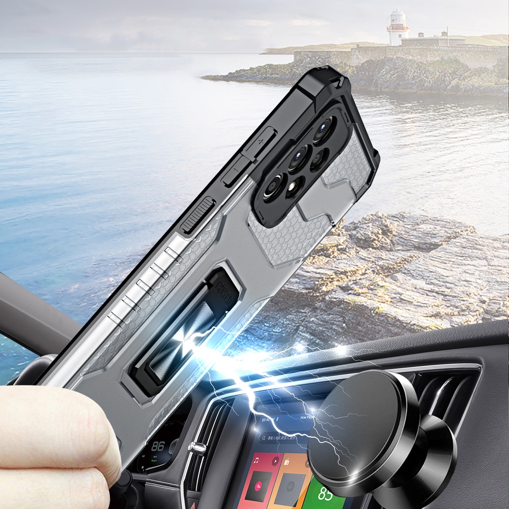 Crystal Ring Case Kickstand Tough Rugged Cover til Samsung Galaxy A72 4G green