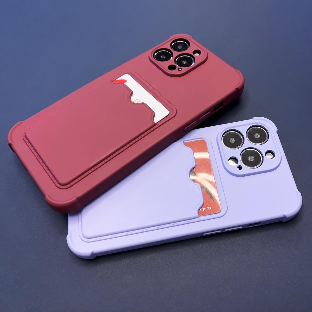 Card Armor Case Pouch Cover for iPhone 11 Pro Card Wallet Silicone Air Bag Armor Case Orange