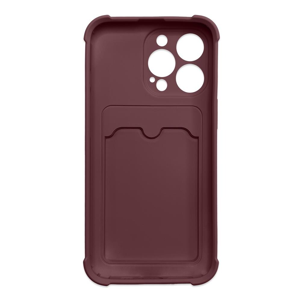 Card Armor Case Pouch Cover for iPhone 12 Pro Card Wallet Silicone Air Bag Armor Case Raspberry