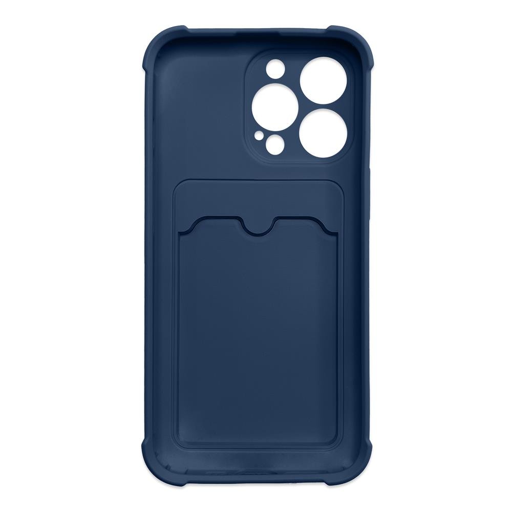 Card Armor Case Pouch for Samsung Galaxy A22 4G Wallet Silicone Air Bag Cover Navy Blue