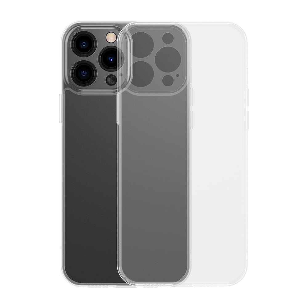 Baseus Frosted Glass Case for iPhone 13 Pro Max with Transparent Gel Frame (ARWS000202)