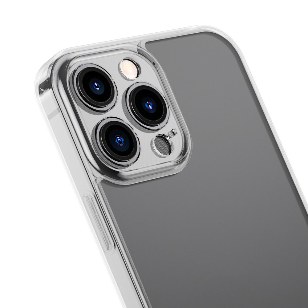 Baseus Frosted Glass Case for iPhone 13 Pro Max with Transparent Gel Frame (ARWS000202)