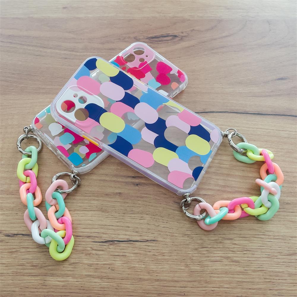 Color Chain Case gel fleksibelt elastisk cover med kædevedhæng til iPhone 13 Pro multicolour (1)