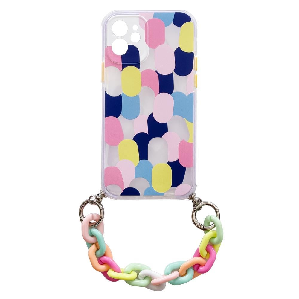 Color Chain Case gel fleksibelt elastisk cover med kædevedhæng til Xiaomi Redmi 10 multicolour (1)