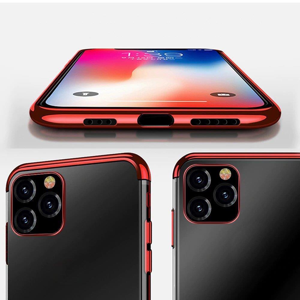 Clear Color Case Gel TPU Electroplating frame Cover til iPhone 13 Pro blå