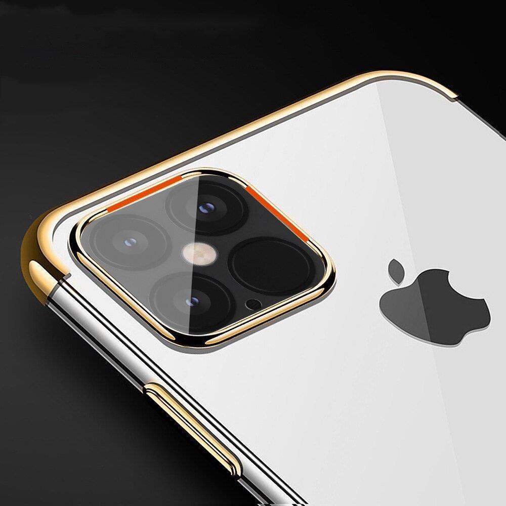 Clear Color Case Gel TPU Electroplating frame Cover til iPhone 13 Pro blå