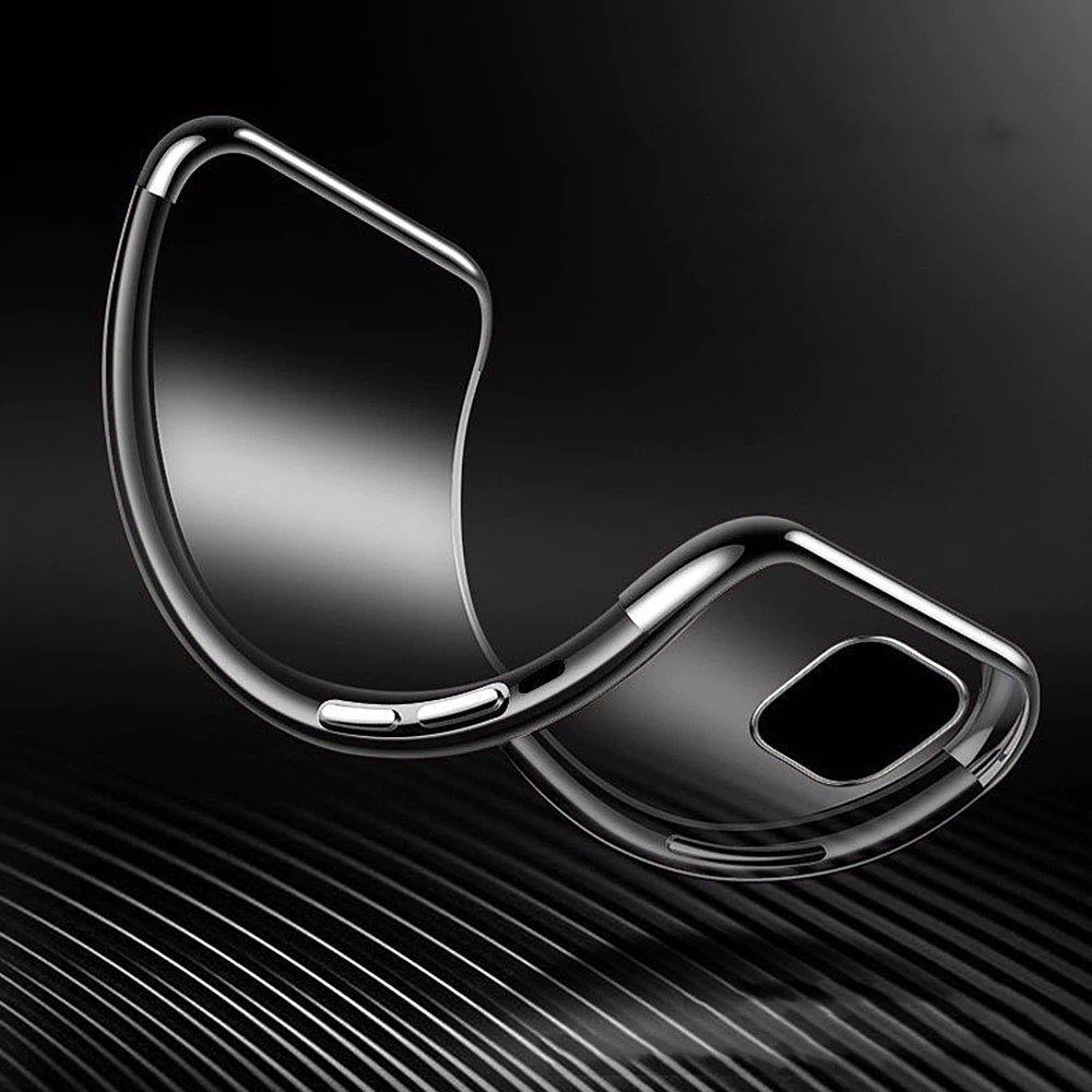 Clear Color Case Gel TPU Electroplating frame Cover til iPhone 13 Pro blå