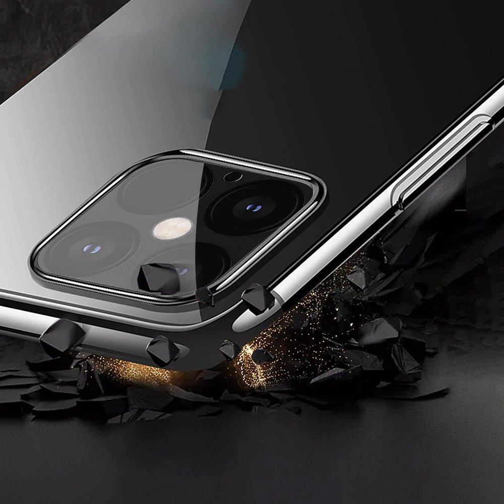 Clear Color Case Gel TPU Electroplating frame Cover til iPhone 13 mini blå