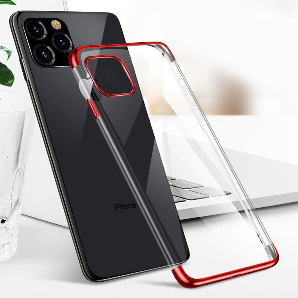 Clear Color Case Gel TPU Electroplating frame Cover til iPhone 13 mini blå