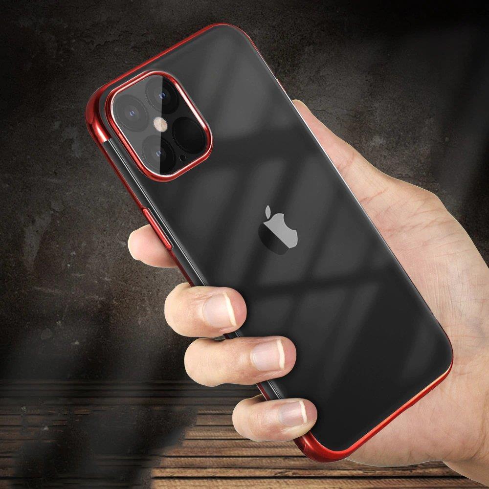 Clear Color Case Gel TPU Electroplating frame Cover til iPhone 13 mini blå