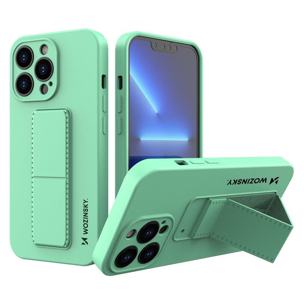 Wozinsky Kickstand-etui iPhone 13 Pro Max Silikone-etui med stander Mint