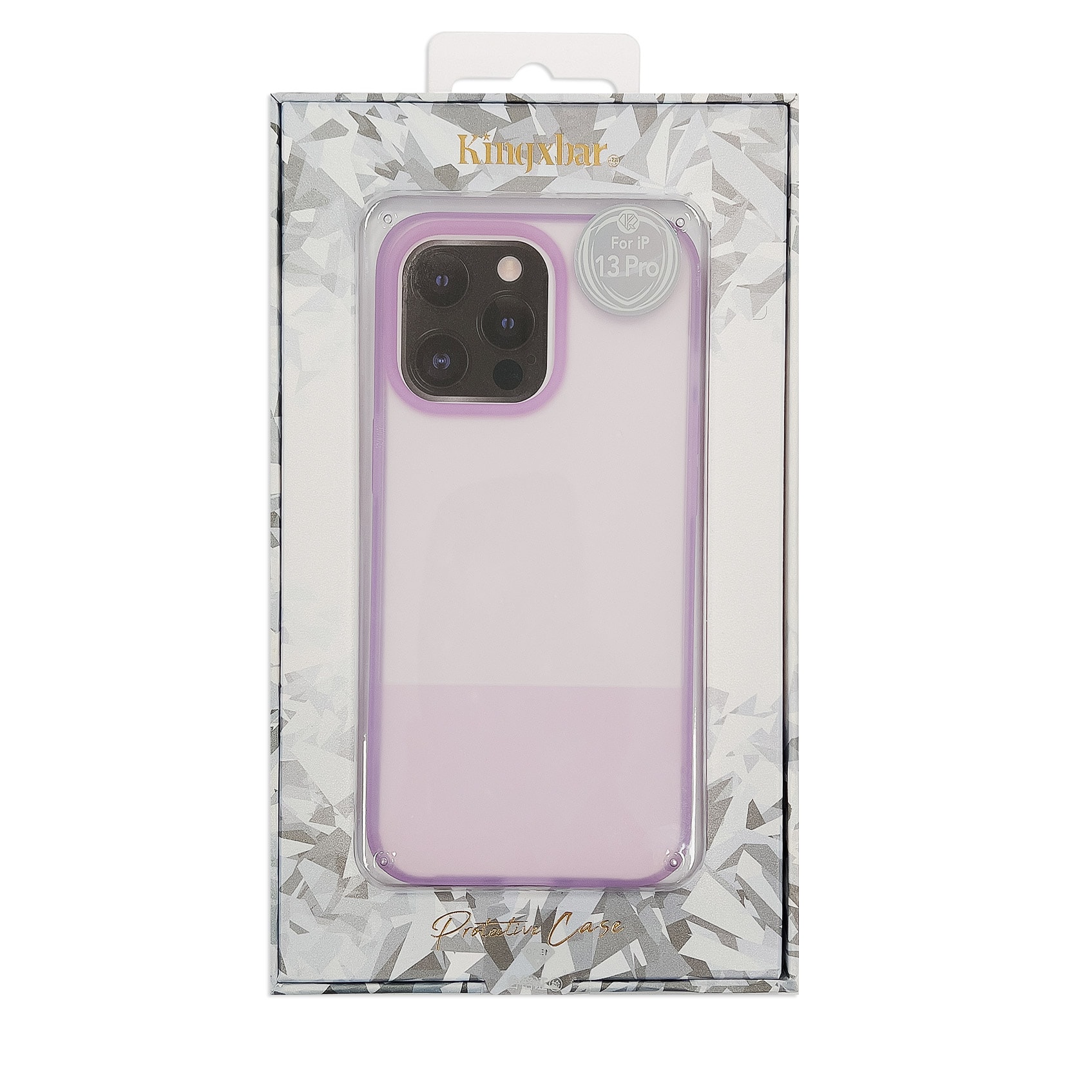 Kingxbar Plain Series cover til iPhone 13 Pro silikoneetui lilla