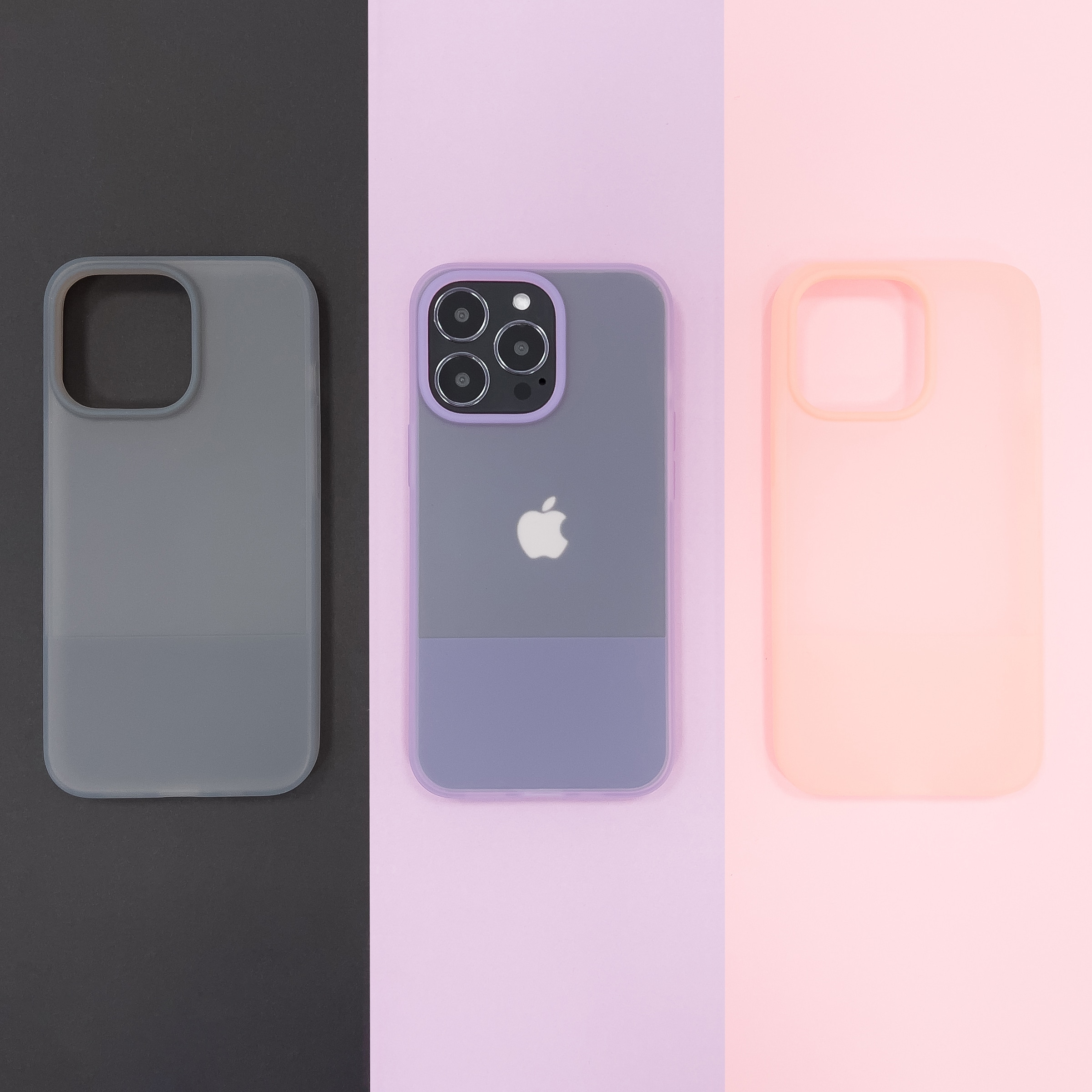 Kingxbar Plain Series cover til iPhone 13 Pro silikoneetui lilla