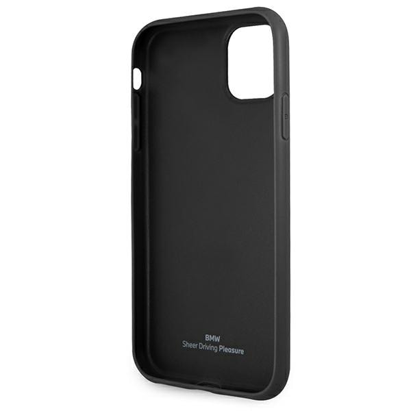 BMW Læder Curve Perforate Etui til iPhone 11 / Xr - Rød