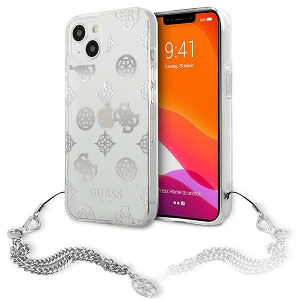 Guess GUHCP13SKPESI iPhone 13 mini 5,4" sølv/sølv hardcase Peony Chain Collection