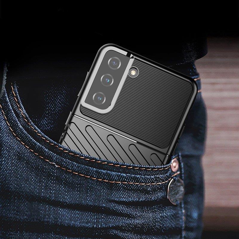 Thunder Case fleksibelt pansret cover til Samsung Galaxy S22 + (S22 Plus) blå