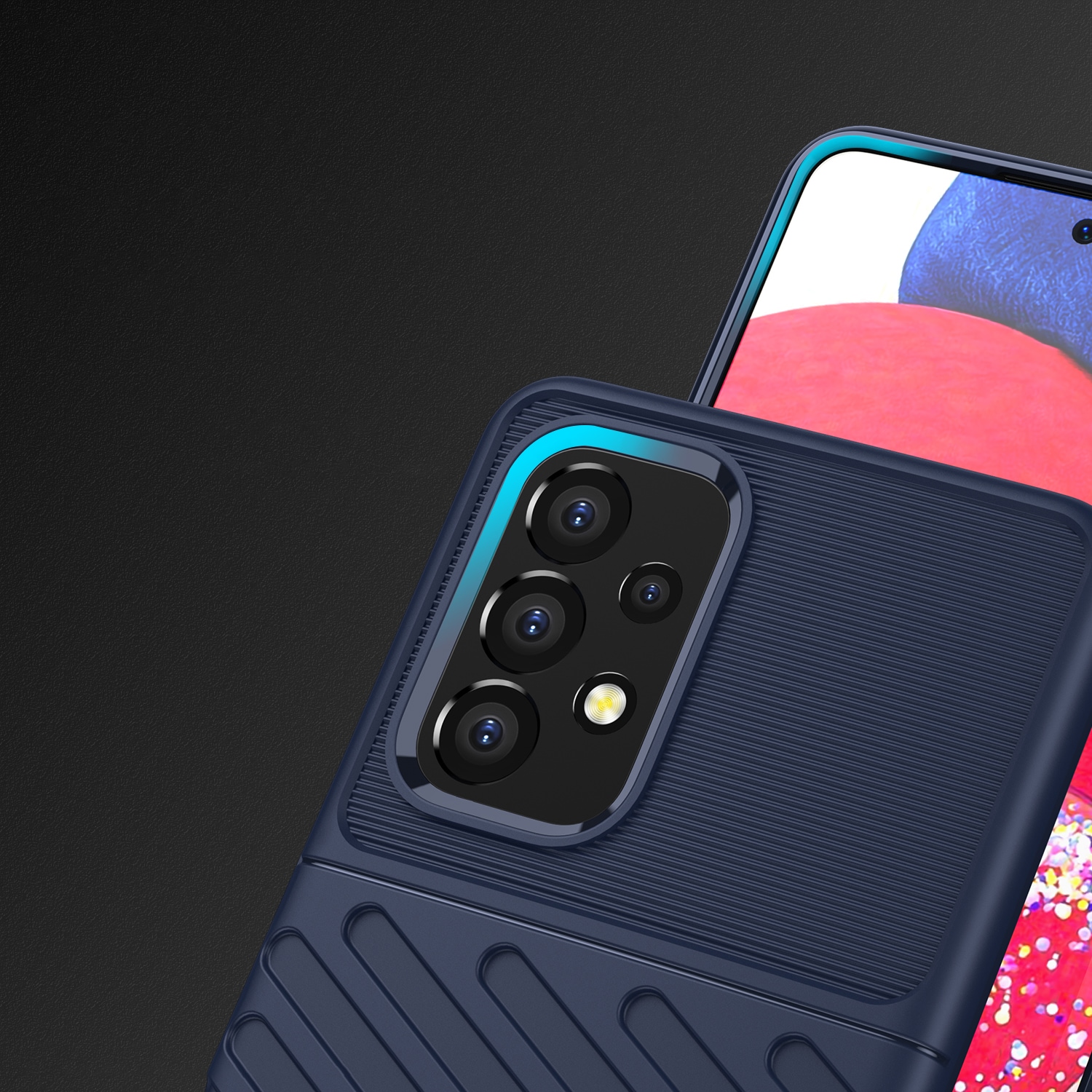 Thunder Case fleksibelt pansret cover til Samsung Galaxy A53 5G blå