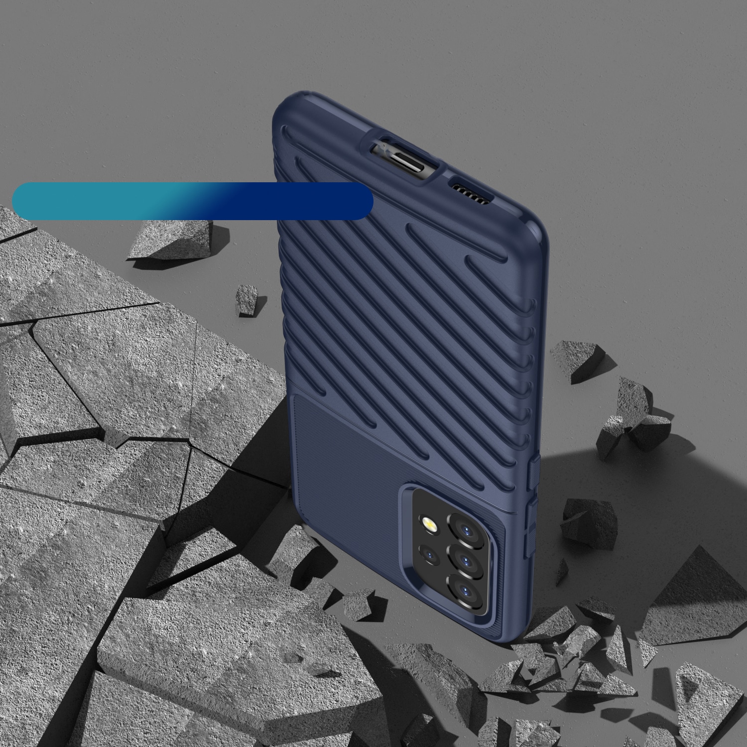 Thunder Case fleksibelt pansret cover til Samsung Galaxy A53 5G blå