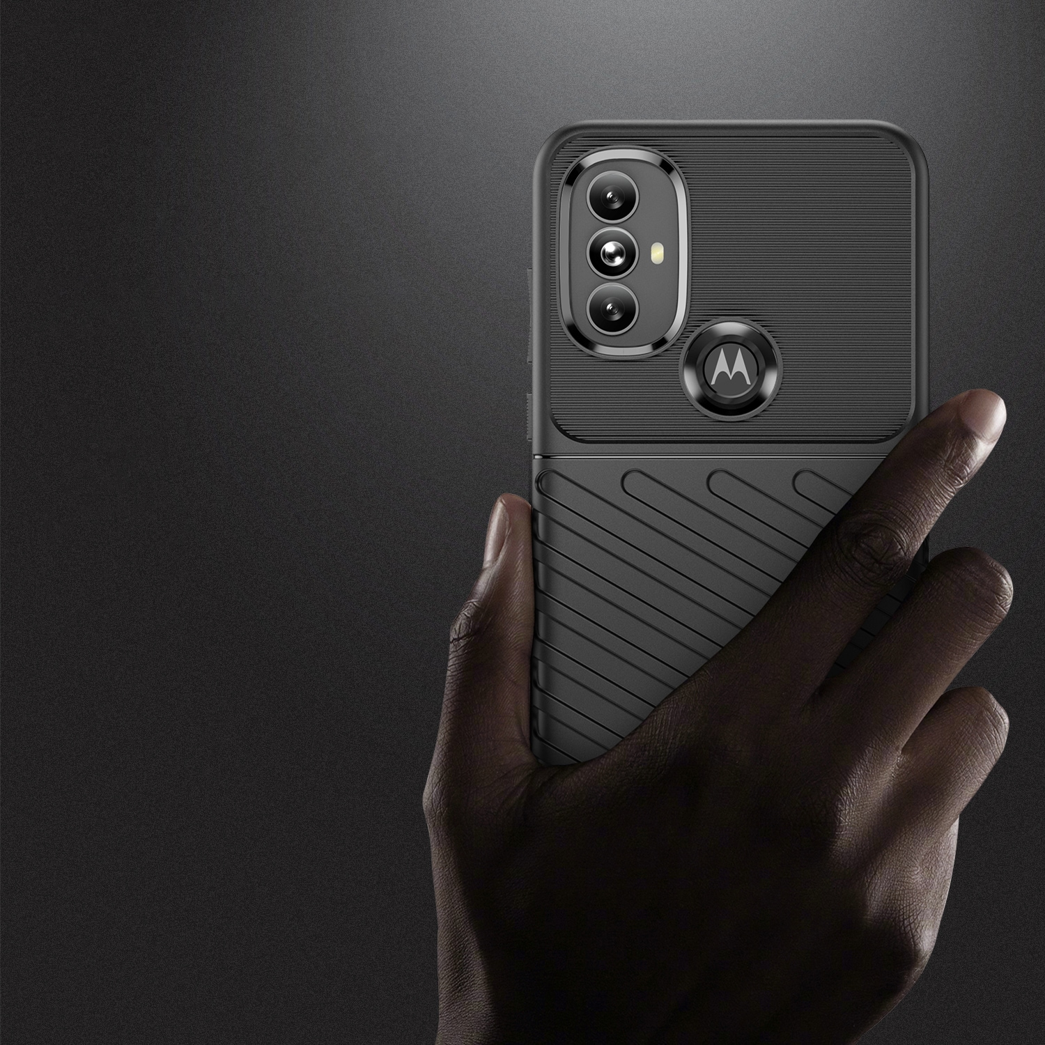 Thunder Case fleksibelt panseret cover til Motorola Moto G Power 2022 sort