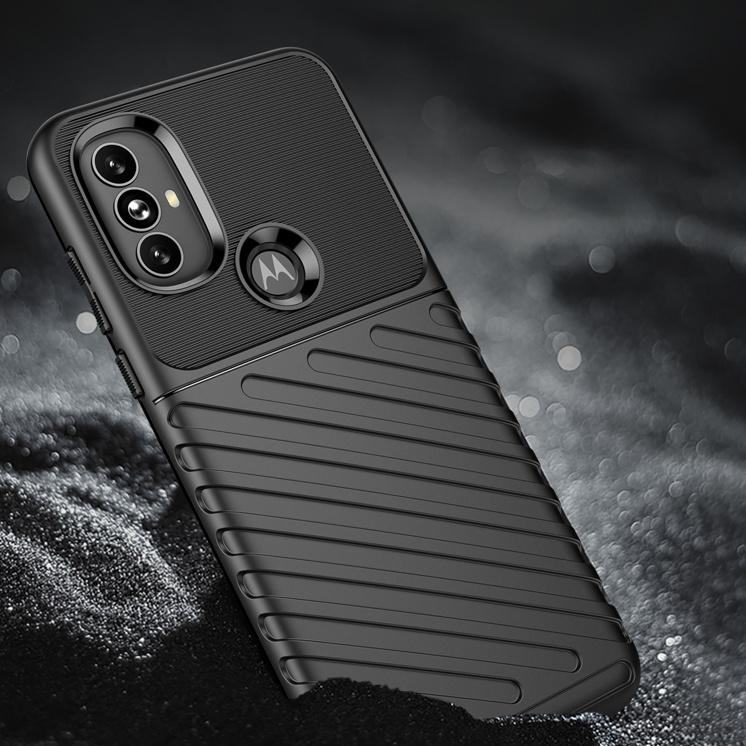 Thunder Case fleksibelt panseret cover til Motorola Moto G Power 2022 sort