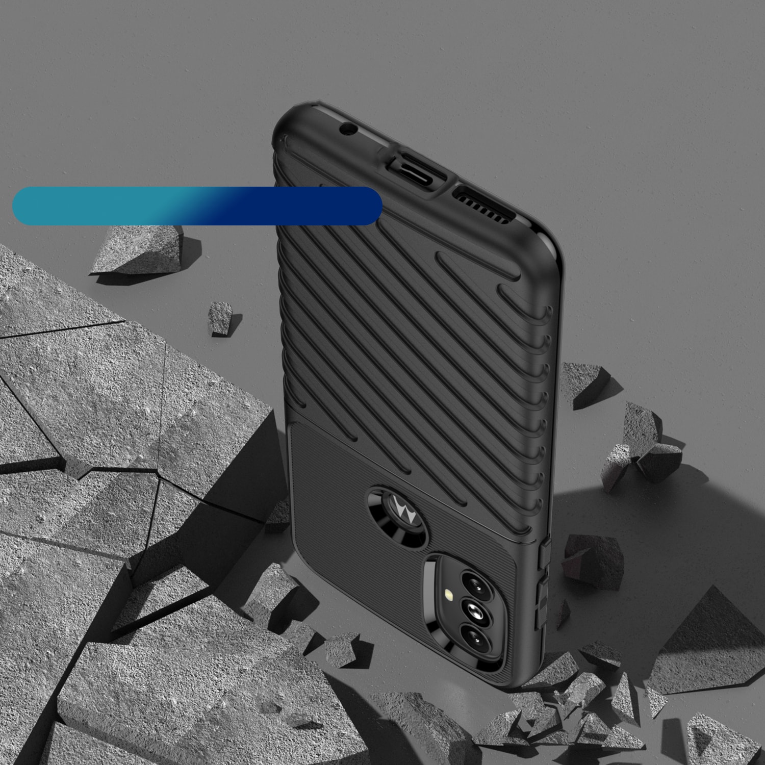 Thunder Case fleksibelt panseret cover til Motorola Moto G Power 2022 sort