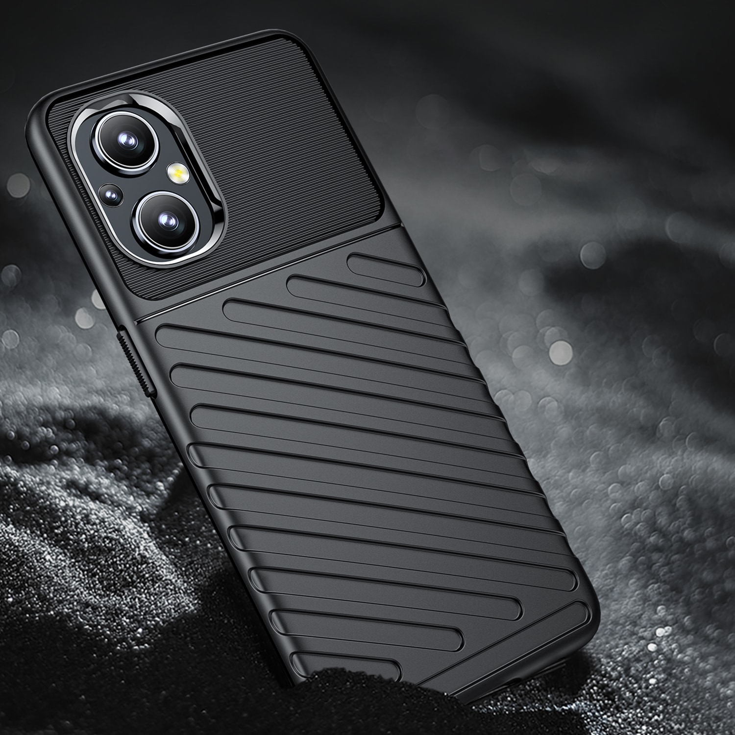 Thunder Case fleksibelt panseret cover til OnePlus Nord N20 5G sort